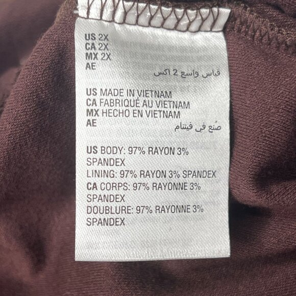 Bar III  Plus Size 2X Essentials Rare Wood Brown Knit Pencil Skirt Stretch NWT - Picture 12 of 16